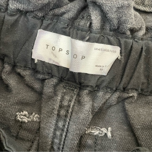 Topshop Paperbag High Rise Button Down Short - Picture 5 of 8